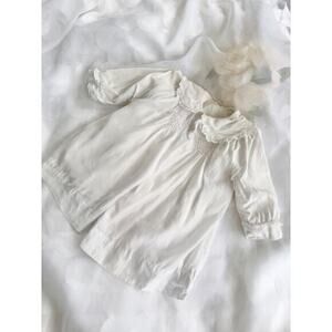 Antique Handmade Silk Baby Christening Baptism wedding Gown Embroidered